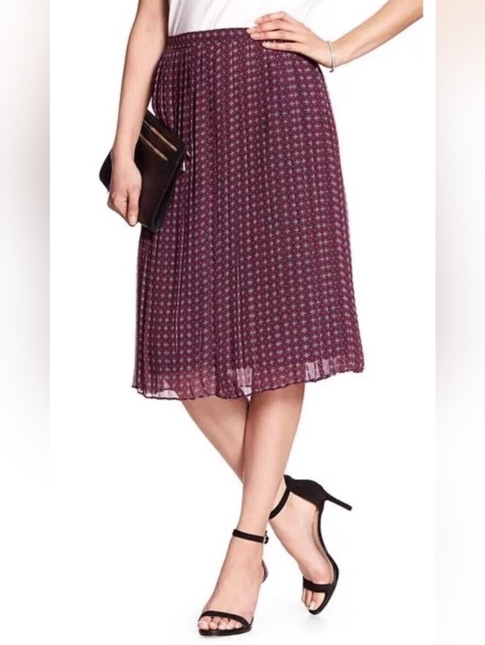 Banana Republic Pleated Midi Skirt